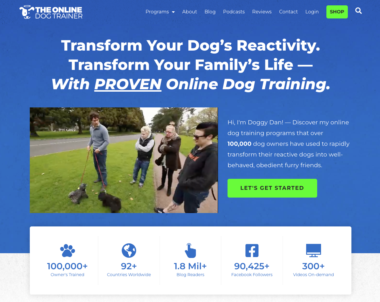 the online dog trainer review of website